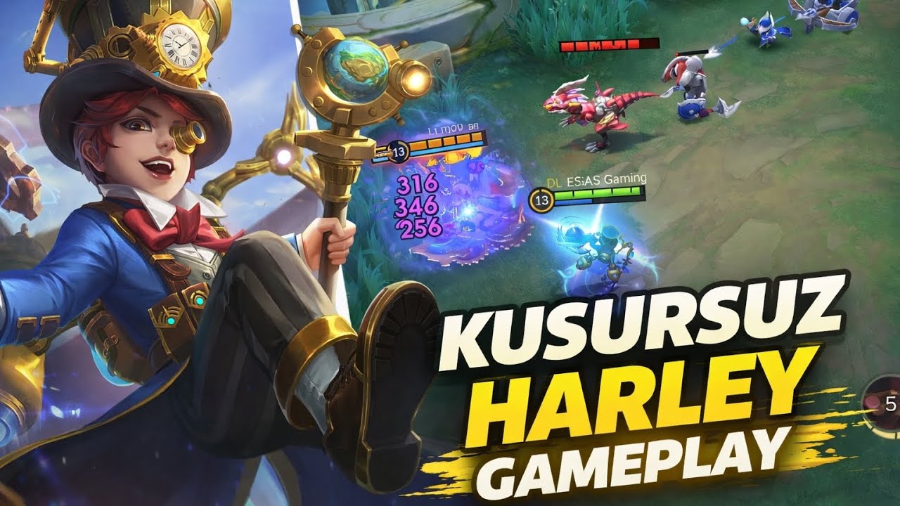 ✅ KUSURSUZ HARLEY GAMEPLAY 🔥 Tek Combo = Tek Kill! | Mobile Legends