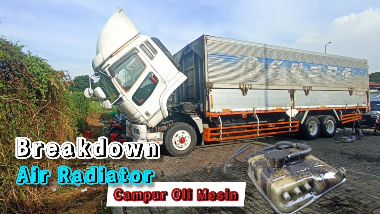 Mitsubishi Fuso Super Great 6D40 Breakdown Trouble Engine Oil Cooler