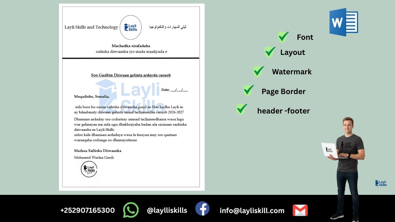 Official Letter  Af Somali