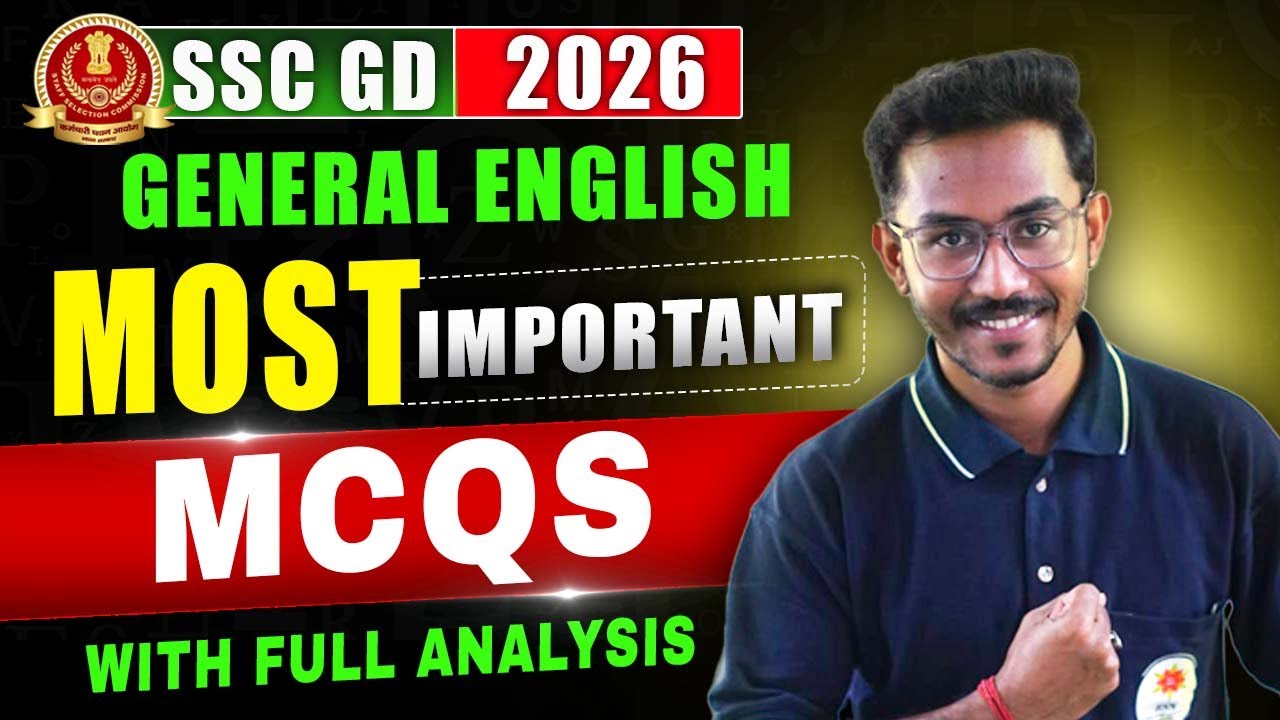 SSC GD General English Class ! SSC GD English MCQs ! SSC GD English Classes 2026 By Bijoy Sir