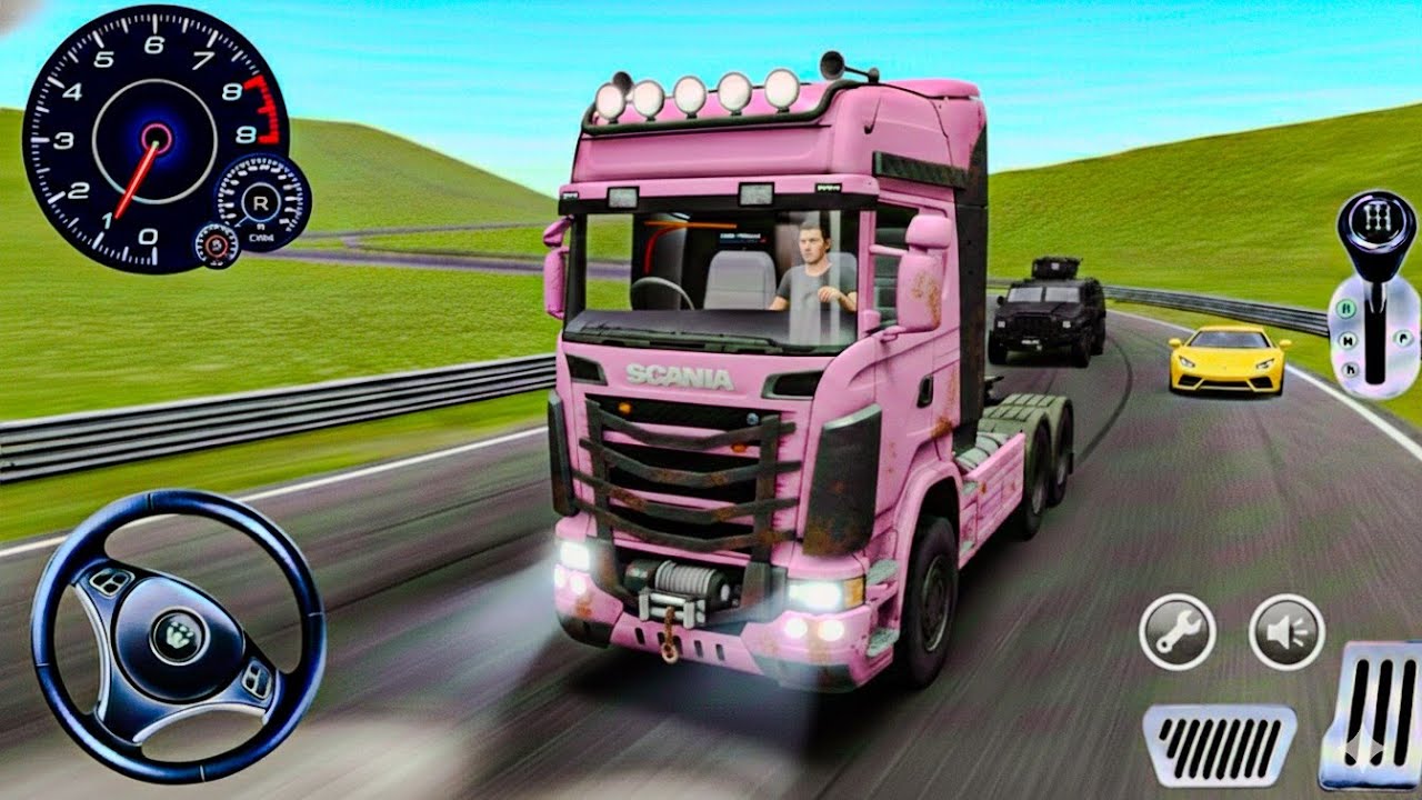 Extreme Truck Jumping Challenge! 🔥 | Scania vs Lamborghini 🏎️ #viral 