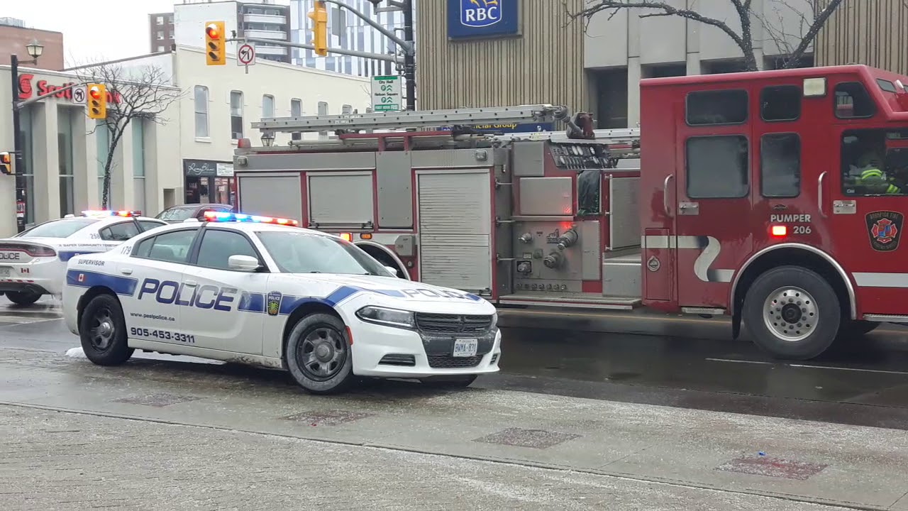 BRAMPTON FIRE: WATER FLOW ACTIVATION WITH SMOKE VISABLE