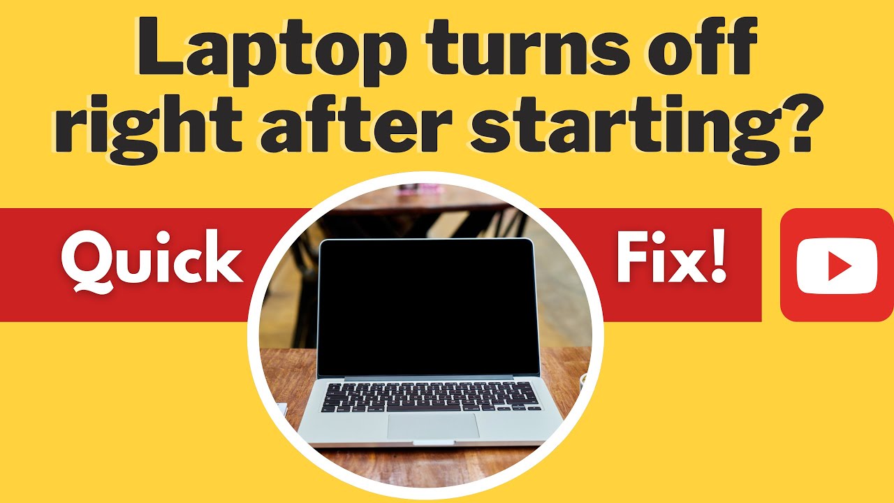 Laptop turns off right after starting?|Quick fix!