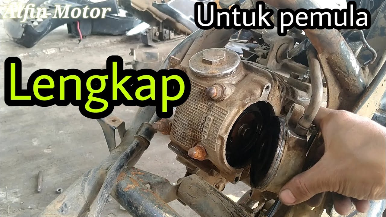 Cara bongkar blok head dan seher Mio