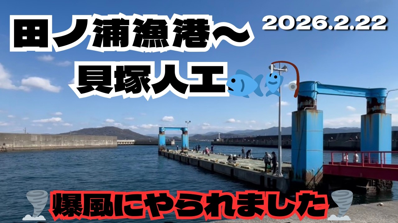 【田ノ浦漁港〜貝塚人工島🎣2/22(日)🎣】