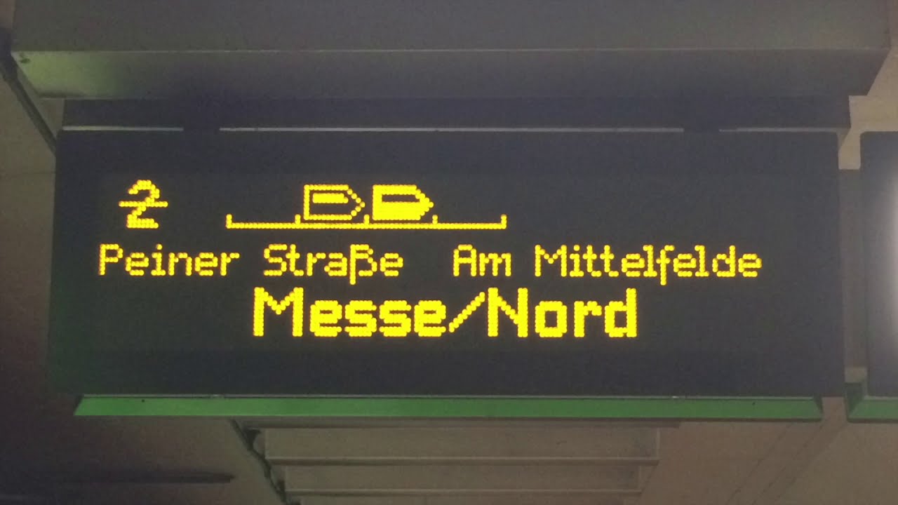 Stammstrecke B (Teil 2) | Seltene Anzeiger der Stadtbahn Hannover