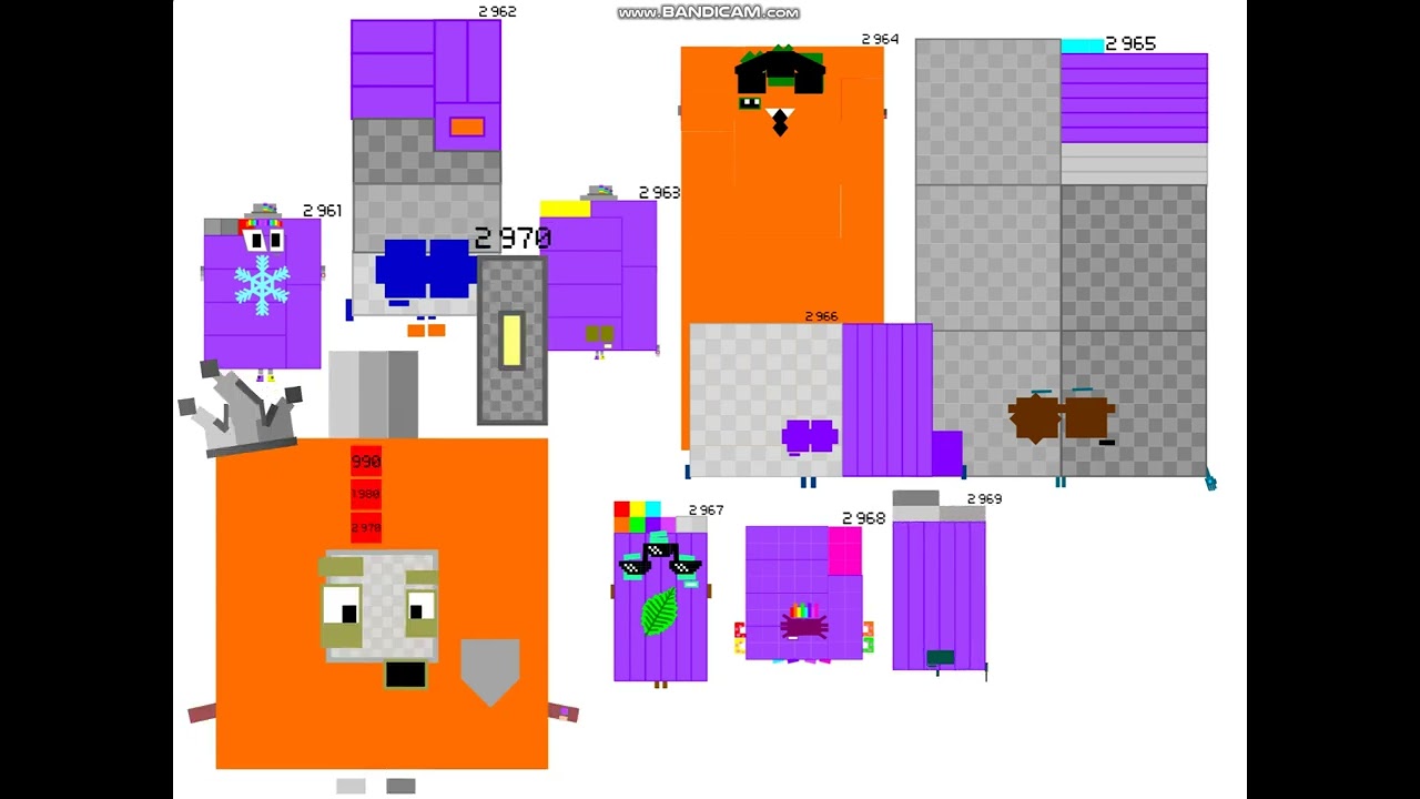 Numberblocks Band Retro 2 951 3 000 (the real real real end)