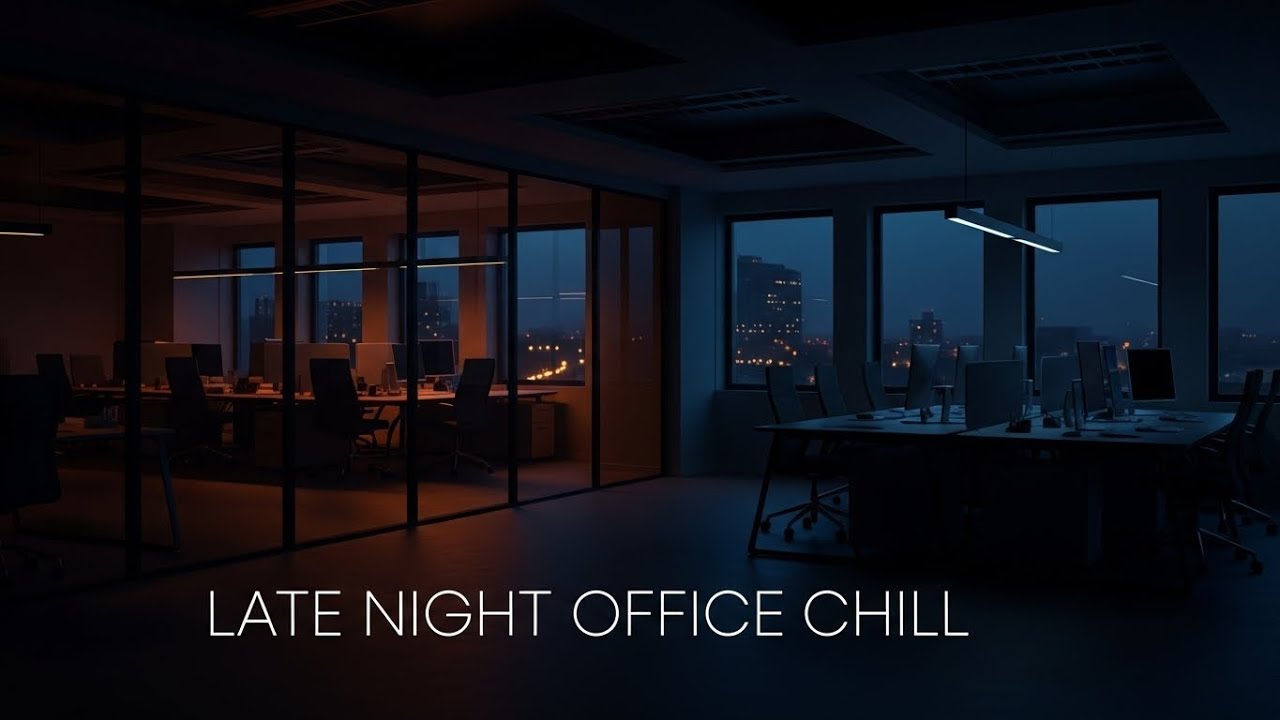 Late Night Office Chill Calm Background Music for Focus & Night Work  No Vocals