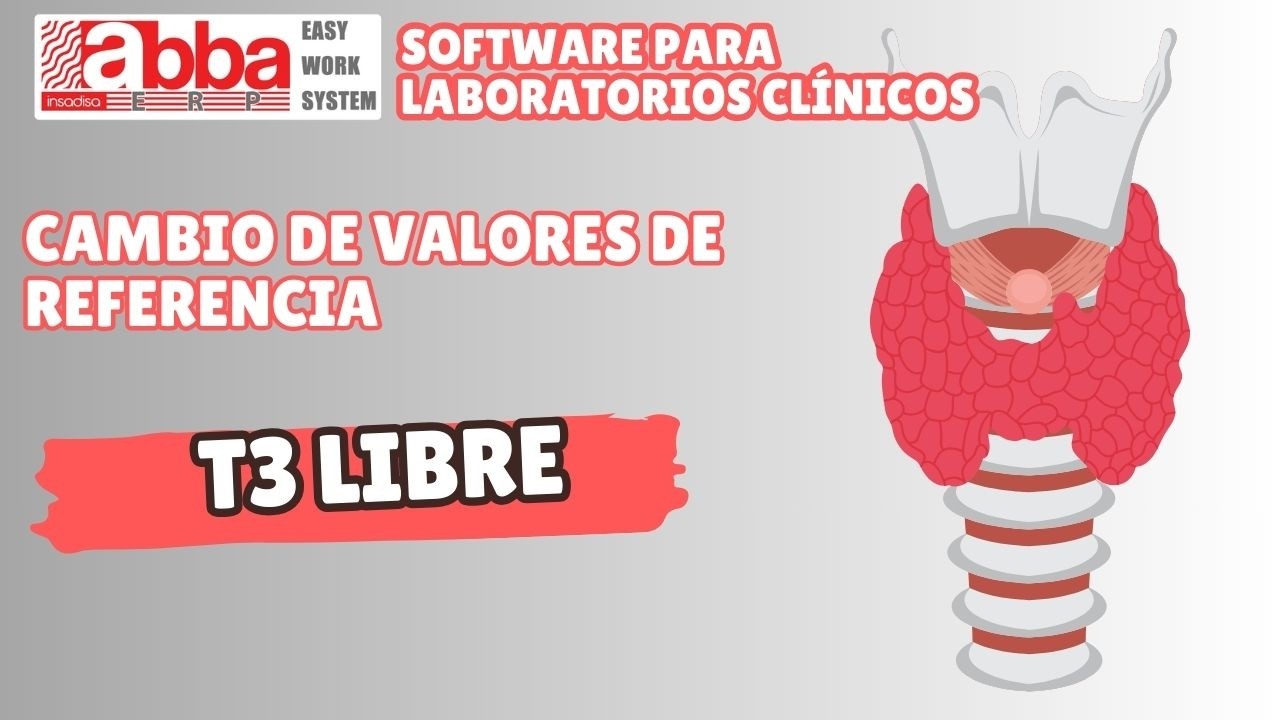 Modicando Valores de Referencia: T3 LIBRE - Software ABBA para Laboratorios Clínicos