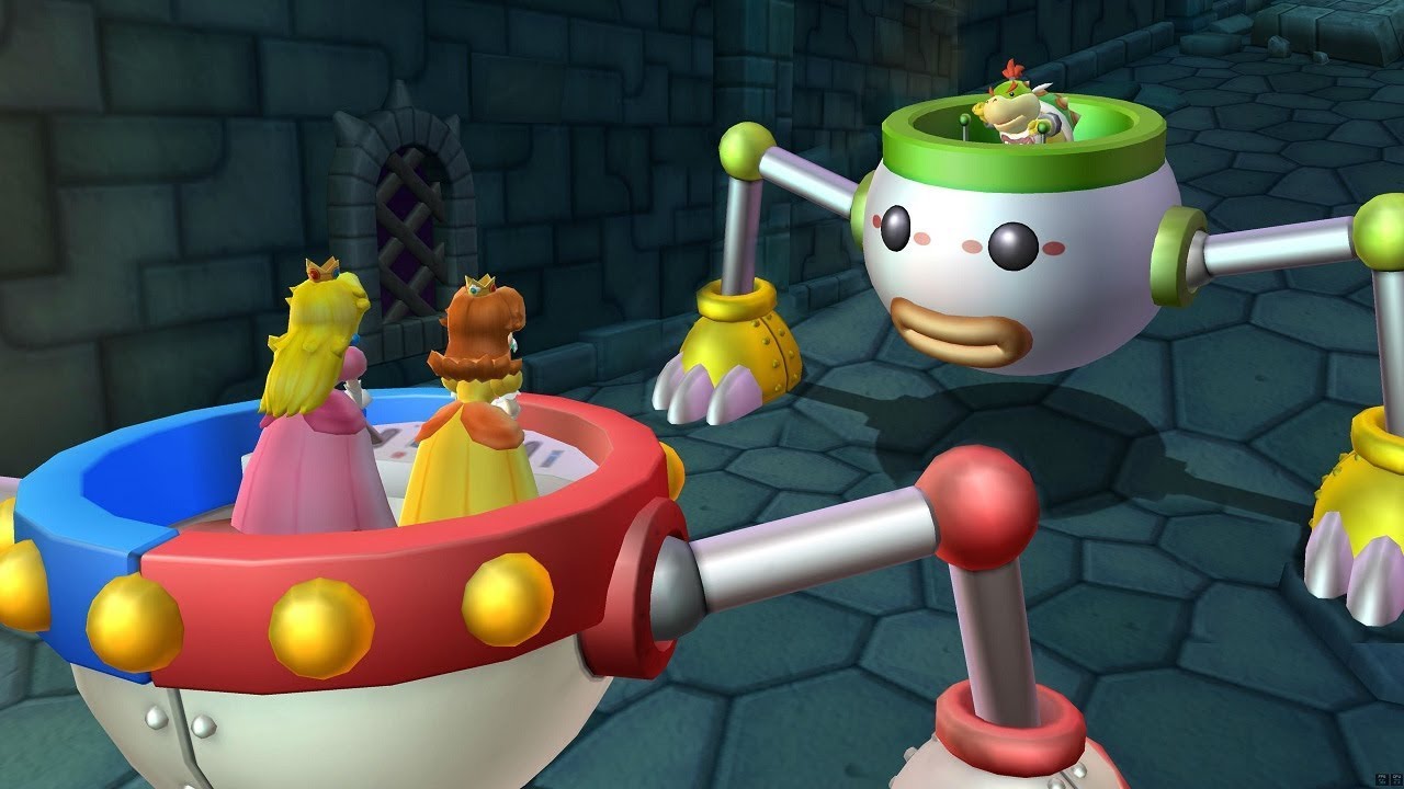 Mario Party 9 - Peach & Daisy vs Bowser Jr. All Minigame| Cartoons Mee