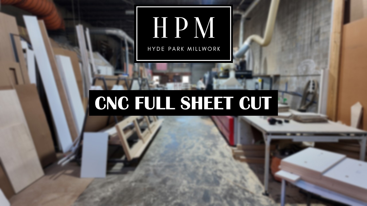 Full sheet cut on Morbidelli CNC at Hyde Park Millwork