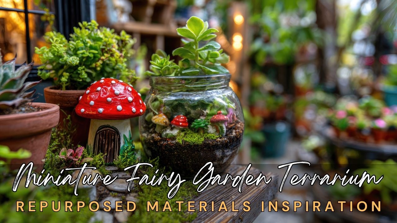 💫 DIY Miniature Fairy Garden Terrarium: Repurposed Materials & Easy Steps Inspiration