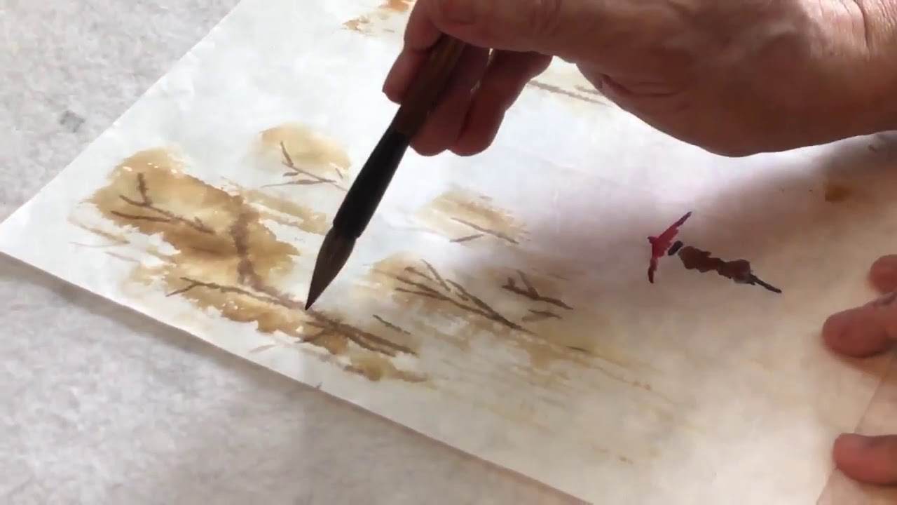 Autumn Day Tutorial by Chinese Brush Painting/Sumi-e Master Ning Yeh