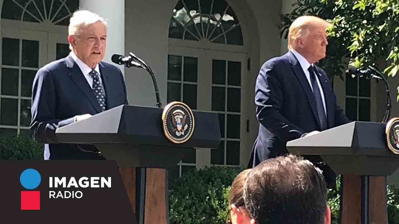 Donald Trump y López Obrador ofrecen mensaje a medios desde la Casa Blanca