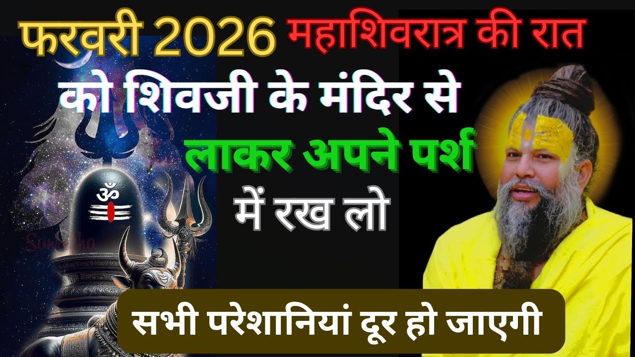 फरवरी 2026 महाशिवरात्रि की रात को शिवजी के मंदिर से लाकर अपने पर्श में रखलो !!@BhajanMarg #upaye  