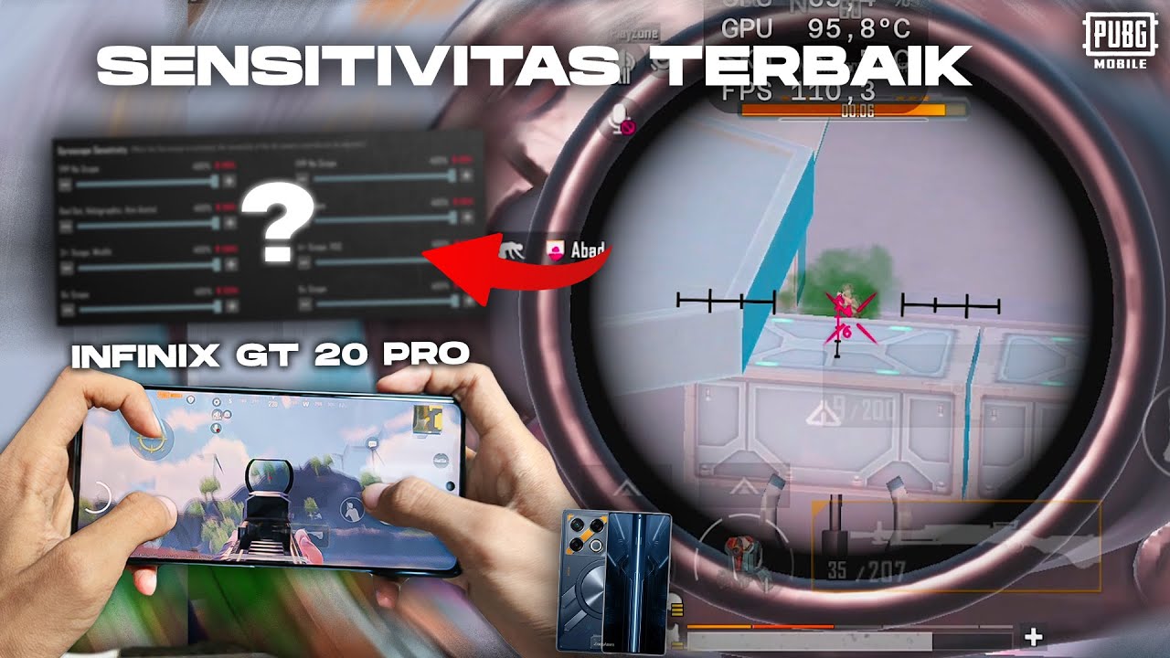 SENSITIVITAS TERBAIK INFINIX GT 20 PRO DI 2024! SENSI REFLEKS 100%| SENSITIVITAS PUBG MOBILE TERBAIK