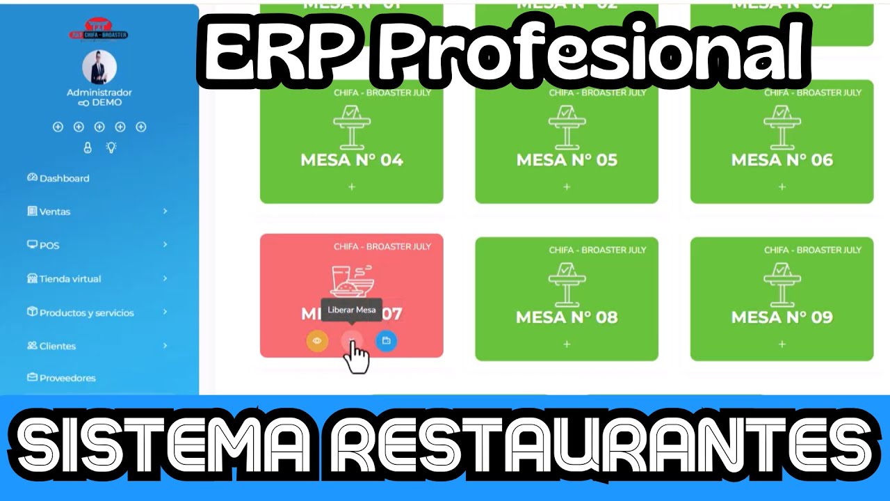 🍽️ ERP SISFAC para Restaurantes: Sistema con Facturación Electrónica | DEMO Completa