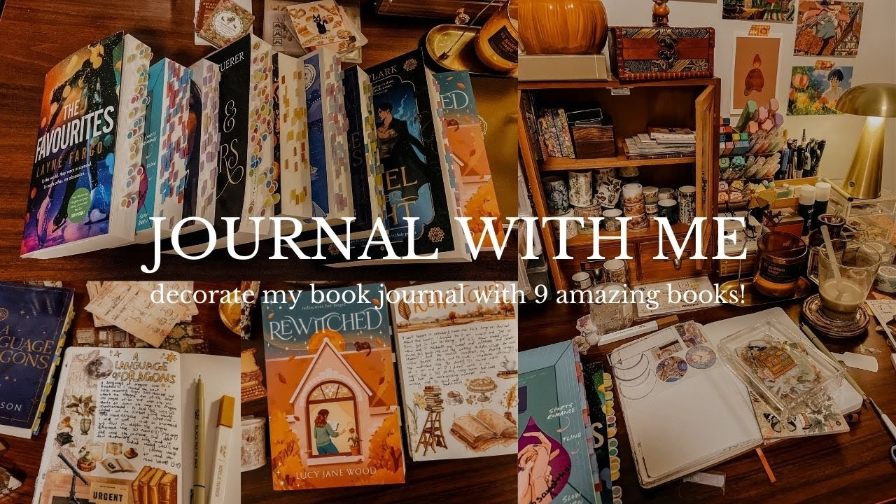 decorate my book journal with me 📖🌈 (real time + pomodoro timer + soft music)