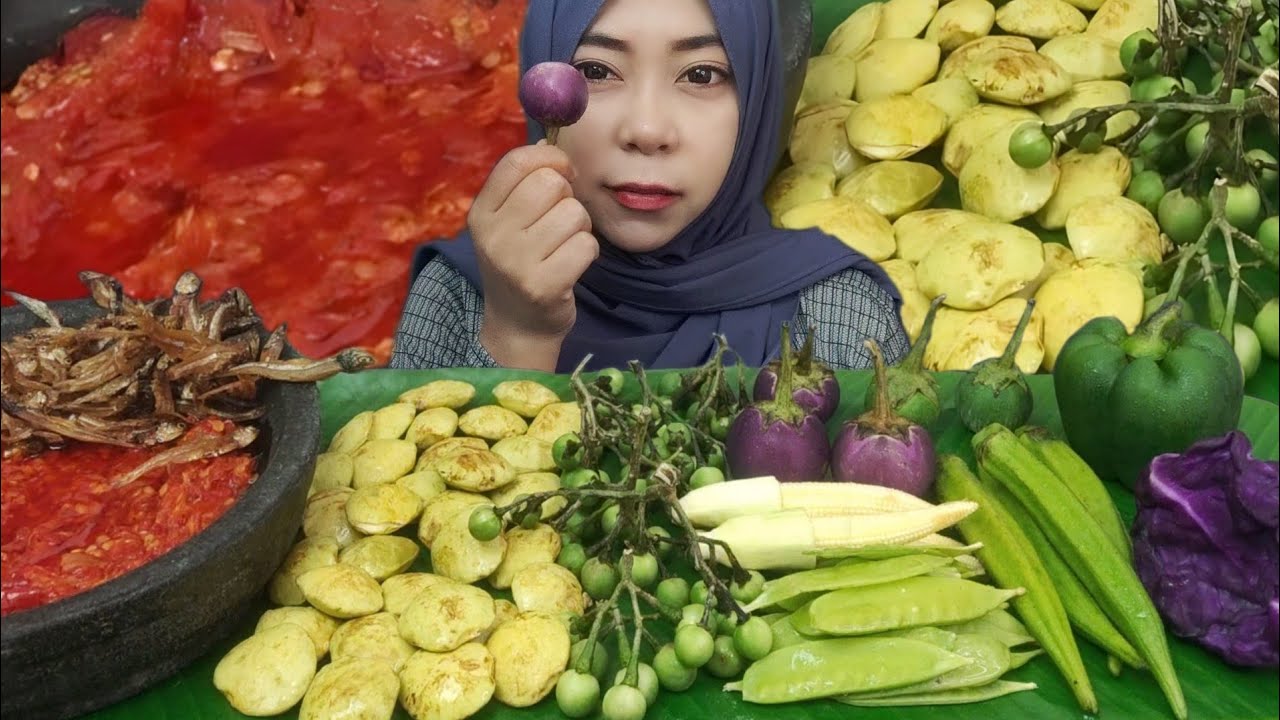 makan lalapan mentah tanpa nasi | asmr mukbang