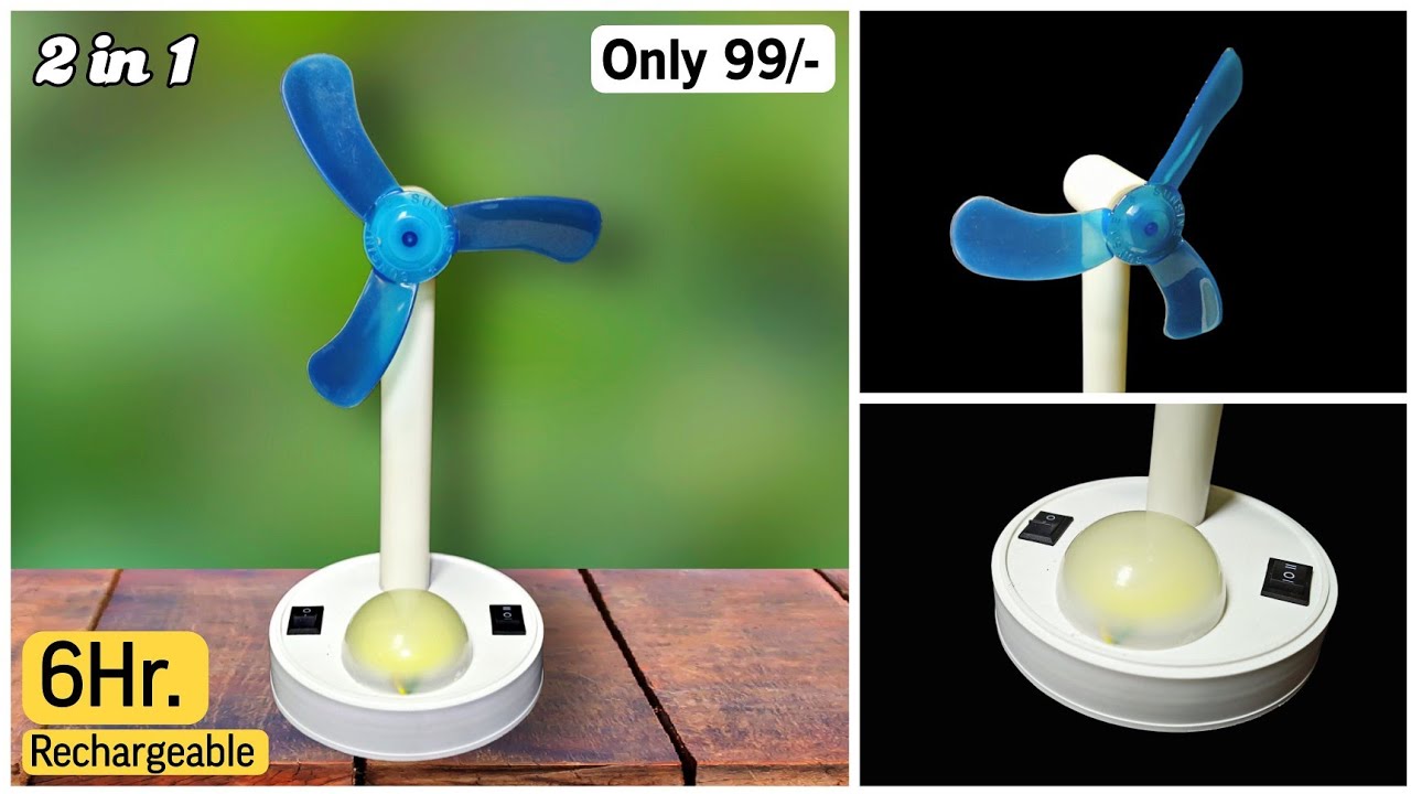 How To Make Rechargeable Table Fan At Home | DIY Powerful DC Fan | By - Creative Shivaji