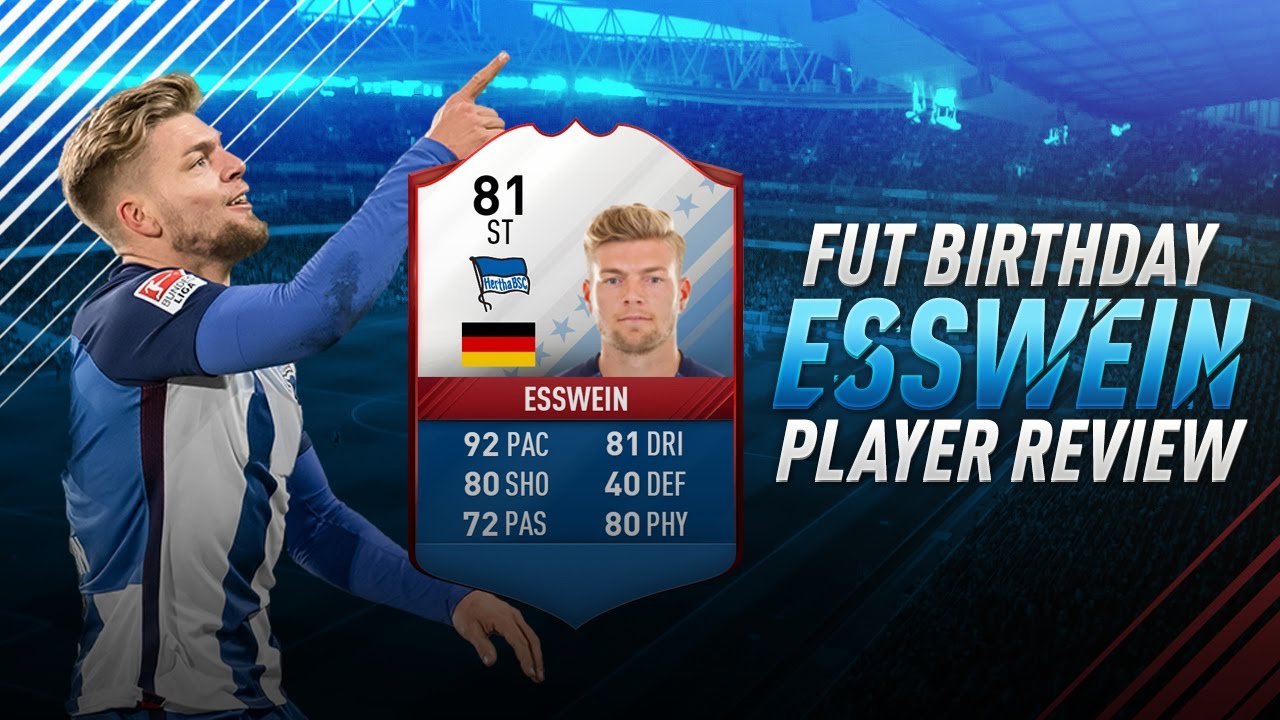FIFA 17 FUT BIRTHDAY ESSWEIN REVIEW - FIFA 17 81 STRIKER ESSWEIN PLAYER REVIEW