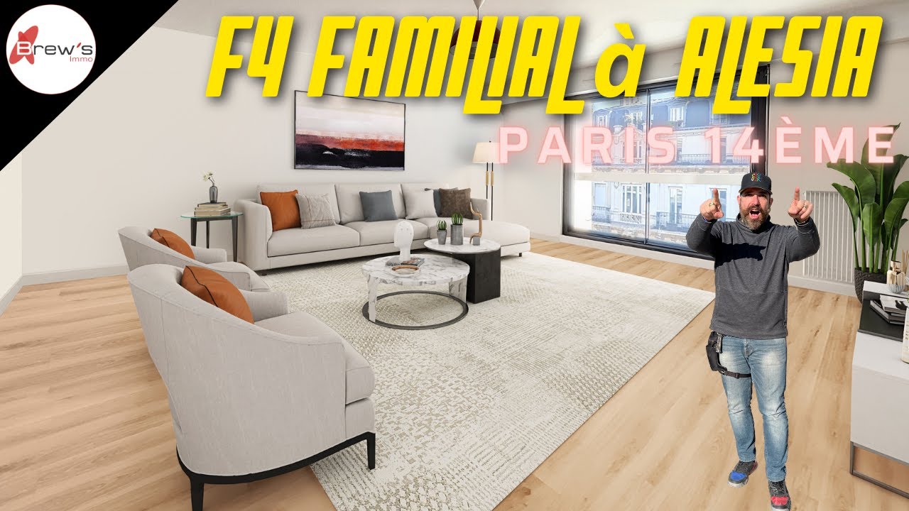 A vendre   F4 &agrave; Al&eacute;sia, Paris 14, lumineux, traversant et sans travaux