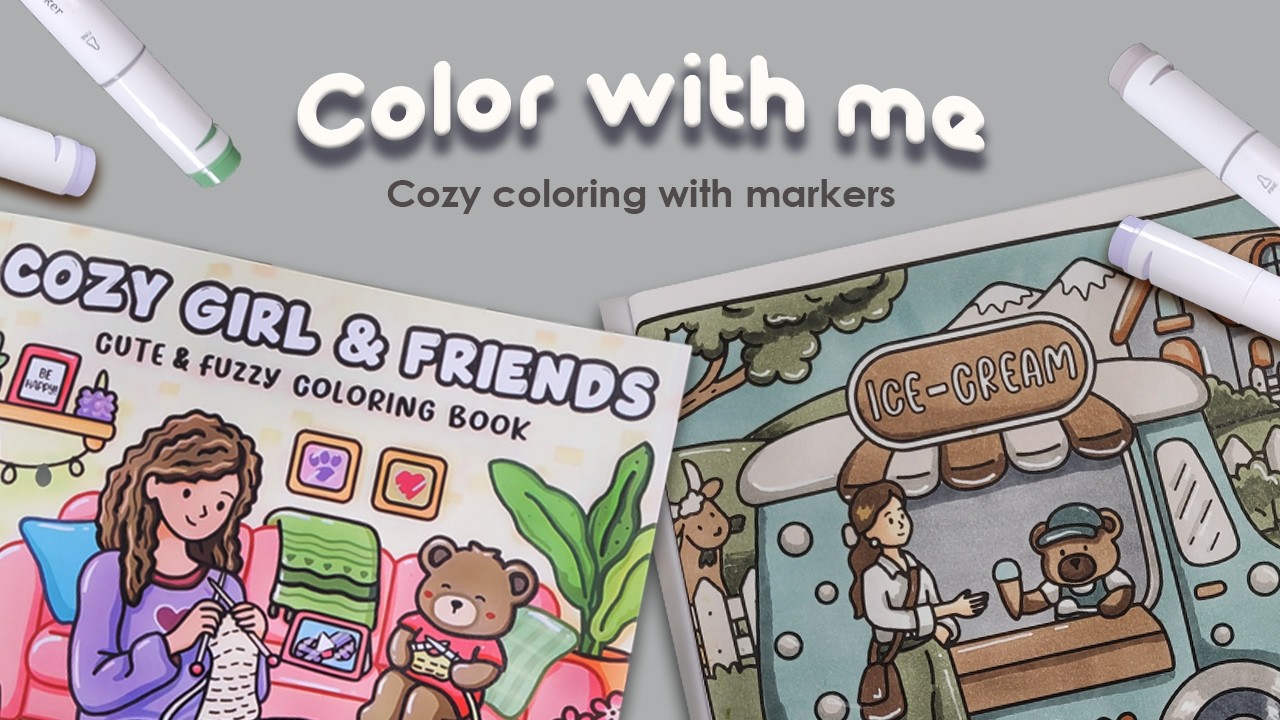🍦Coloring ASMR | Ice Cream Truck Coloring Page | Color With Me