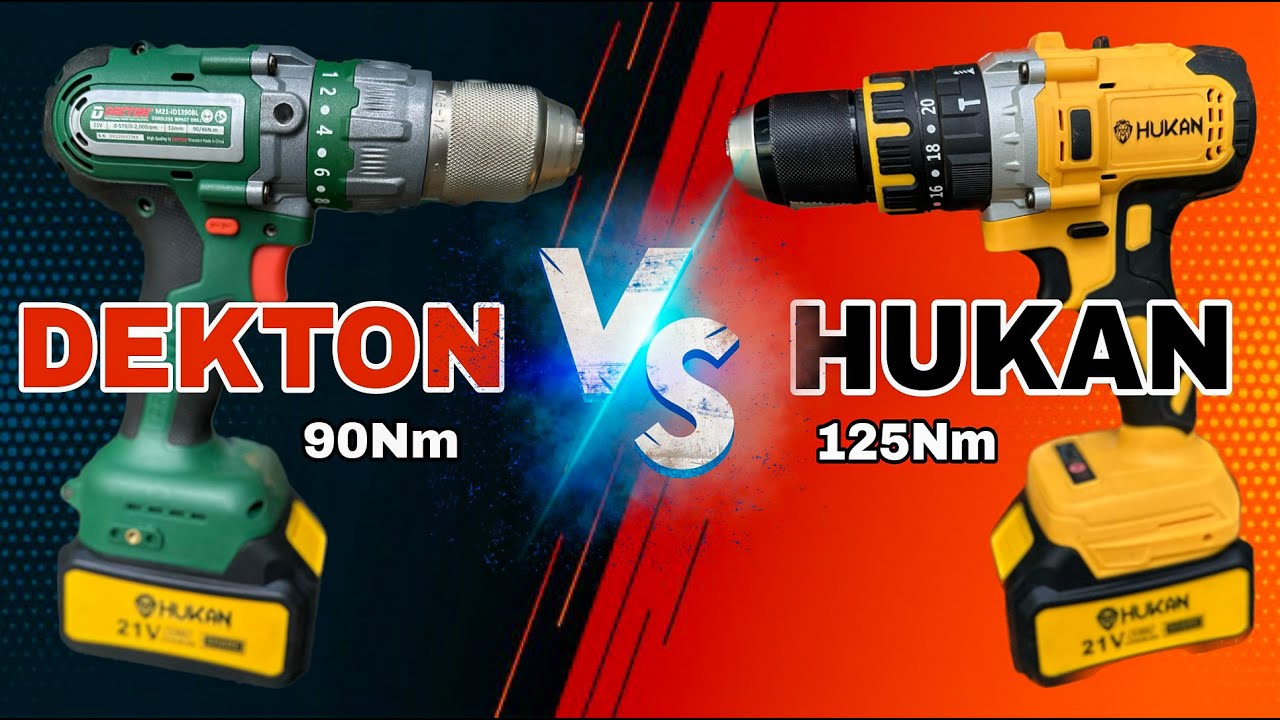 Máy khoan pin HUKAN X8pro vs DEKTON M21 ID-1390BL