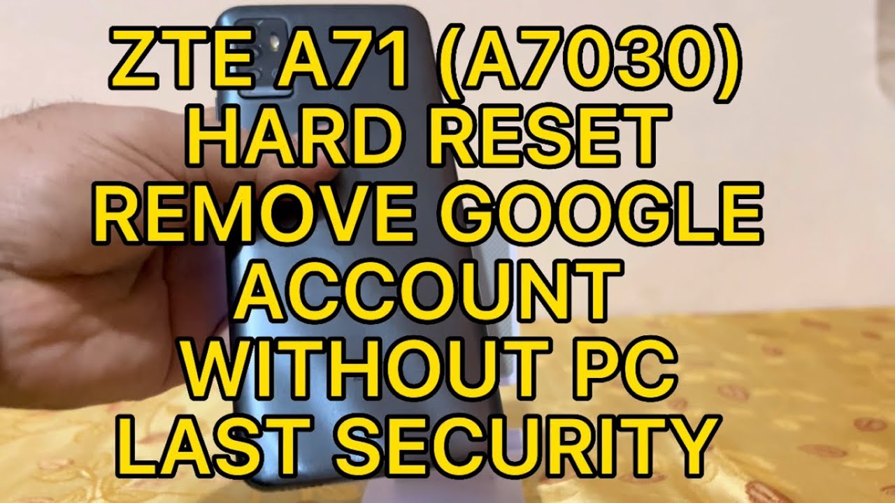 ZTE A71 (A7030) REMOVE PATTERN (HARD RESET) REMOVE GOOGLE ACCOUNT (FRP) WITHOUT PC, SIN PC✅✅