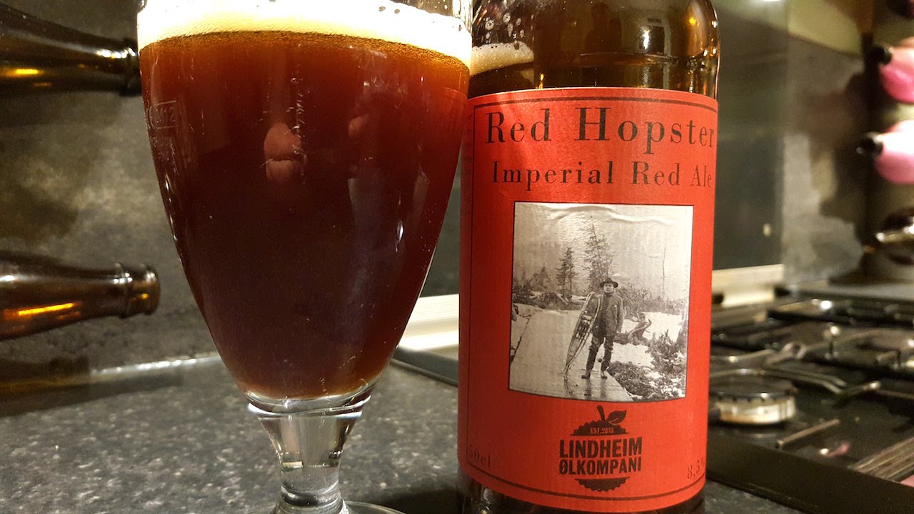 (4K) Lindheim &Oslash;lkompani Red Hopster Imperial Red Ale | Norwegian Craft Beer Review