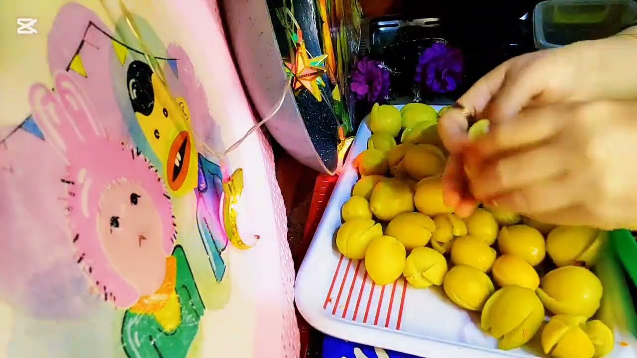 مخلل رمضان الليمون المعصفر السريع هات لي بعد يومين 🌶️👌⁉️