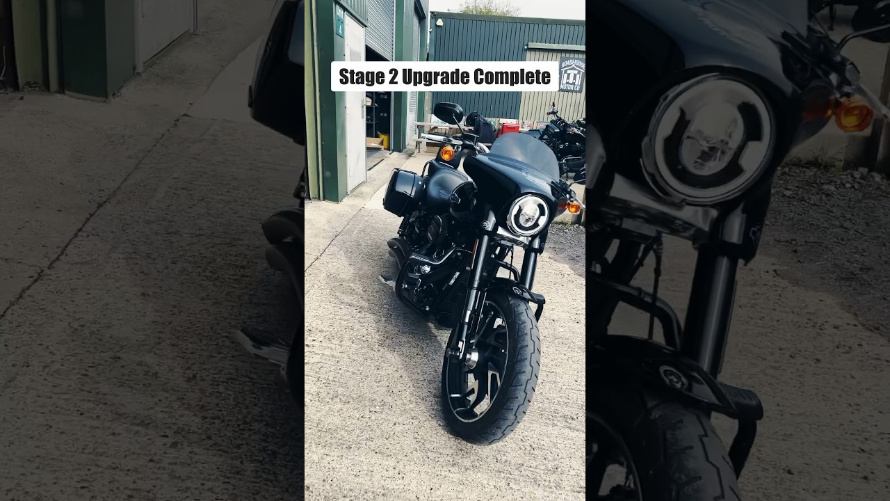 Stage 2 all done ❤️ Sport Glide . Check out the exhaust sound and flyby at the end #harleydavidson