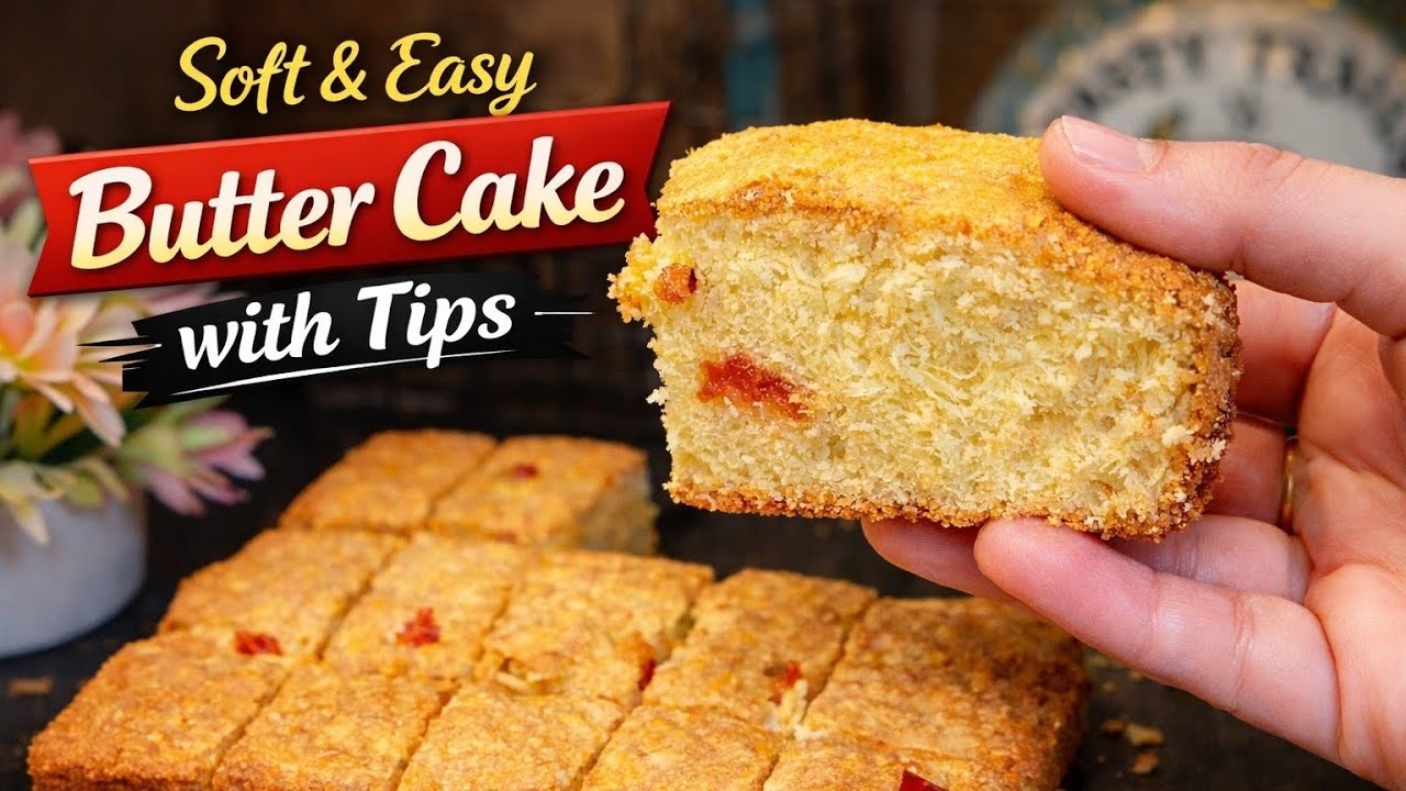 Soft & Easy Butter Cake | Bakery Style at Home (With Tips!)