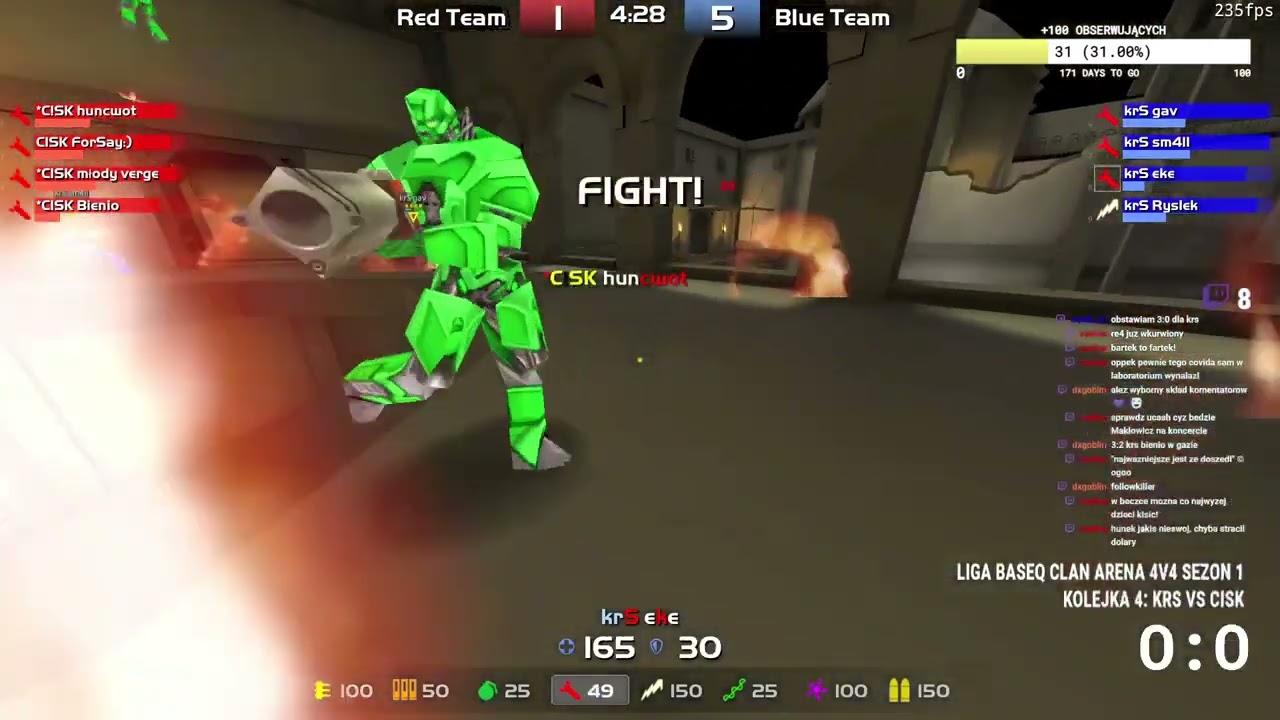 Skrót: Liga baseq Clan Arena 4v4 Sezon 1 Kolejka 4: KRS vs CISK
