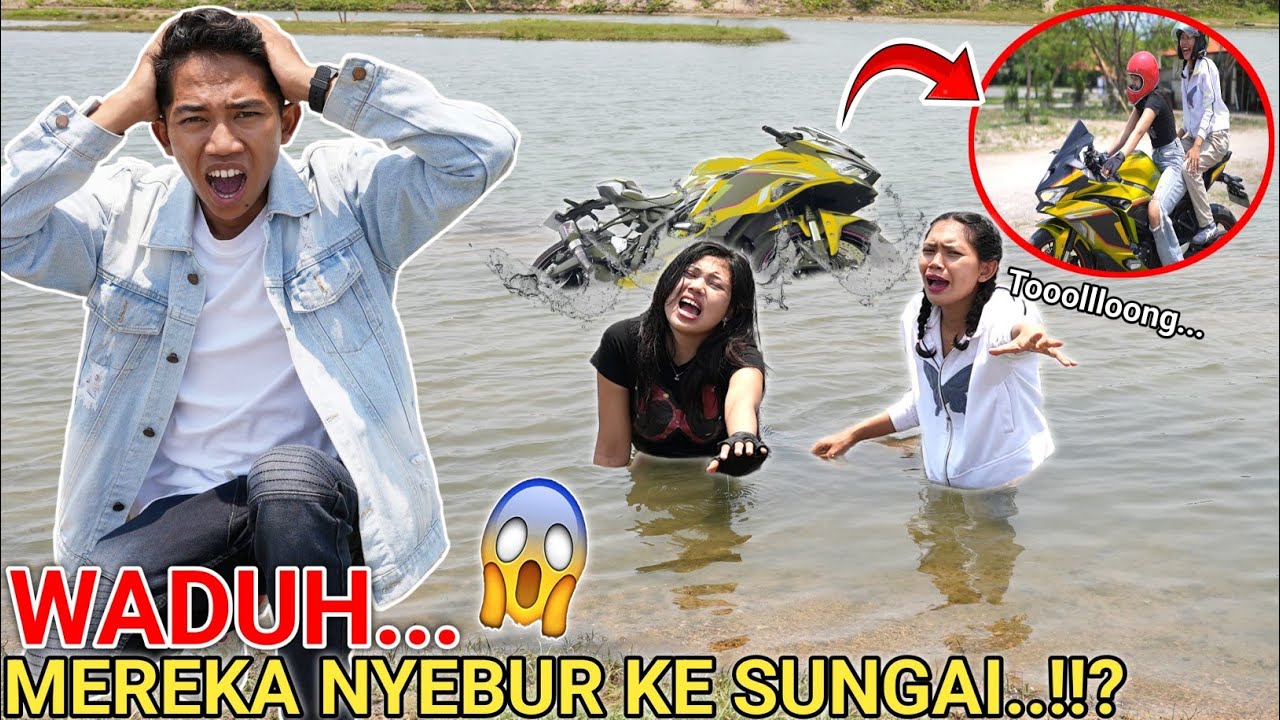 BIAN DAN WULAN J4TUH KE SUNGAI BAWA MOTOR GEDE😱MOTORNYA BARUNYA HANCUR?? | Mikael TubeHD