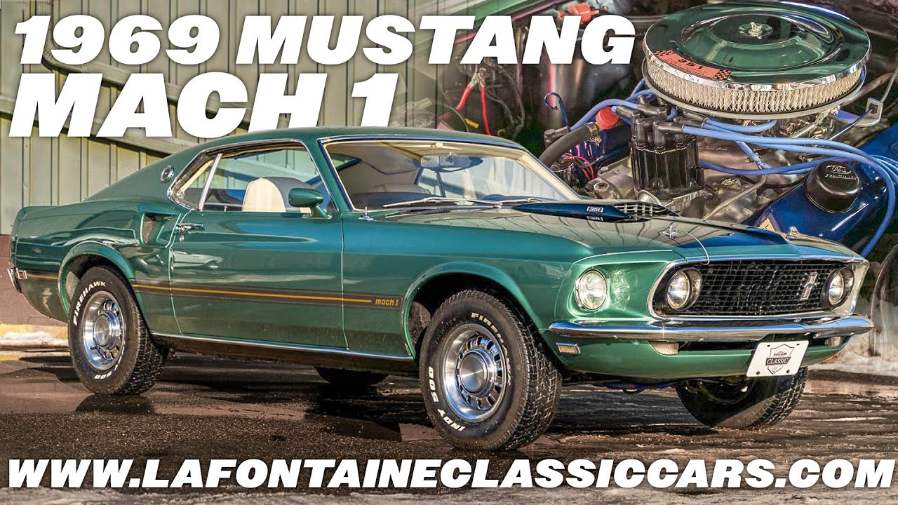 Mustang Mach 1 1969 года выпуска, цвет Silver Jade.