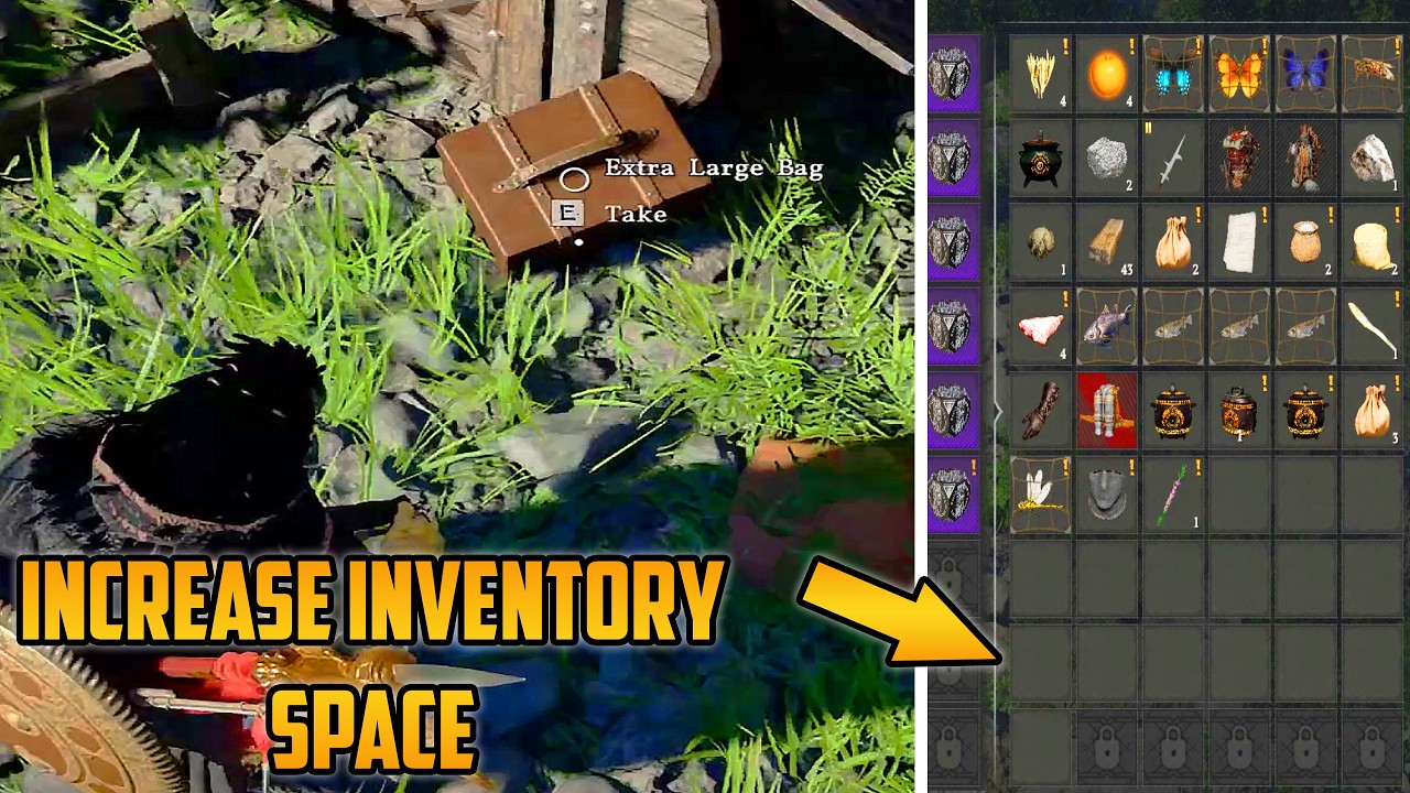 Crimson Desert - How To Increase Inventory Space EASY - Extra Large Bag Location