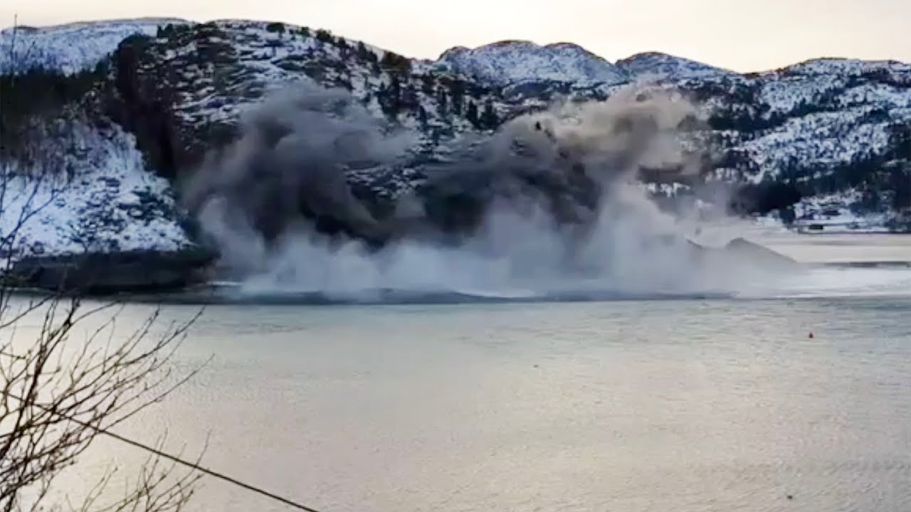 Skulle bare sprenge i fjellet ...