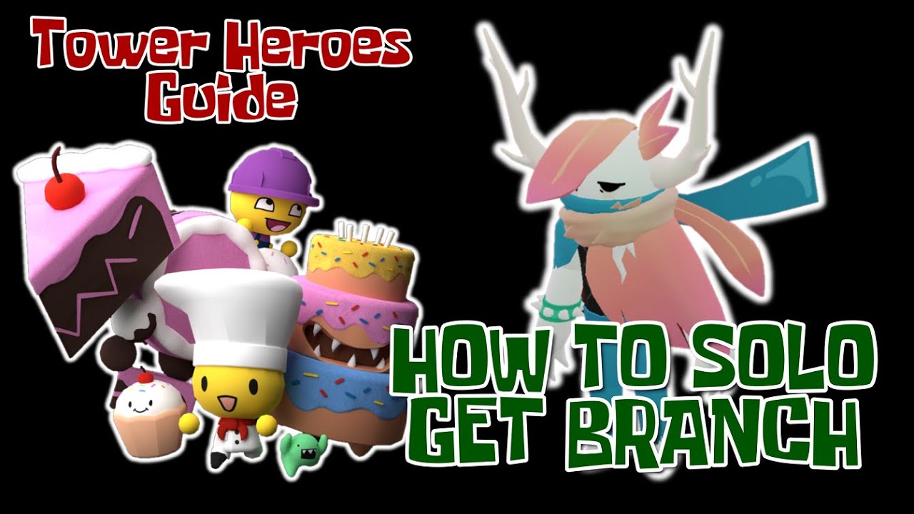 How to get BRANCH in SOLO / Silent Sanctuary Easy Mode / Tower Heroes Roblox / Make a cake update