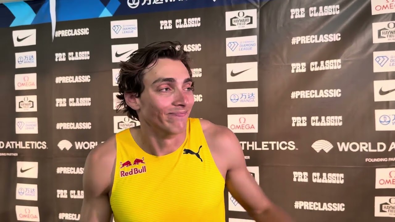 Mondo Duplantis on challenges after winning the pole vault at the Prefontaine Classic 