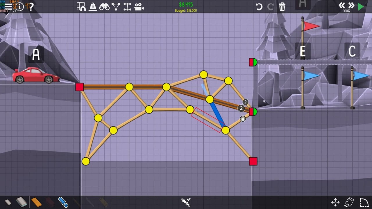 Poly bridge 2 walkthrough Solution 1-15 hydraulic management