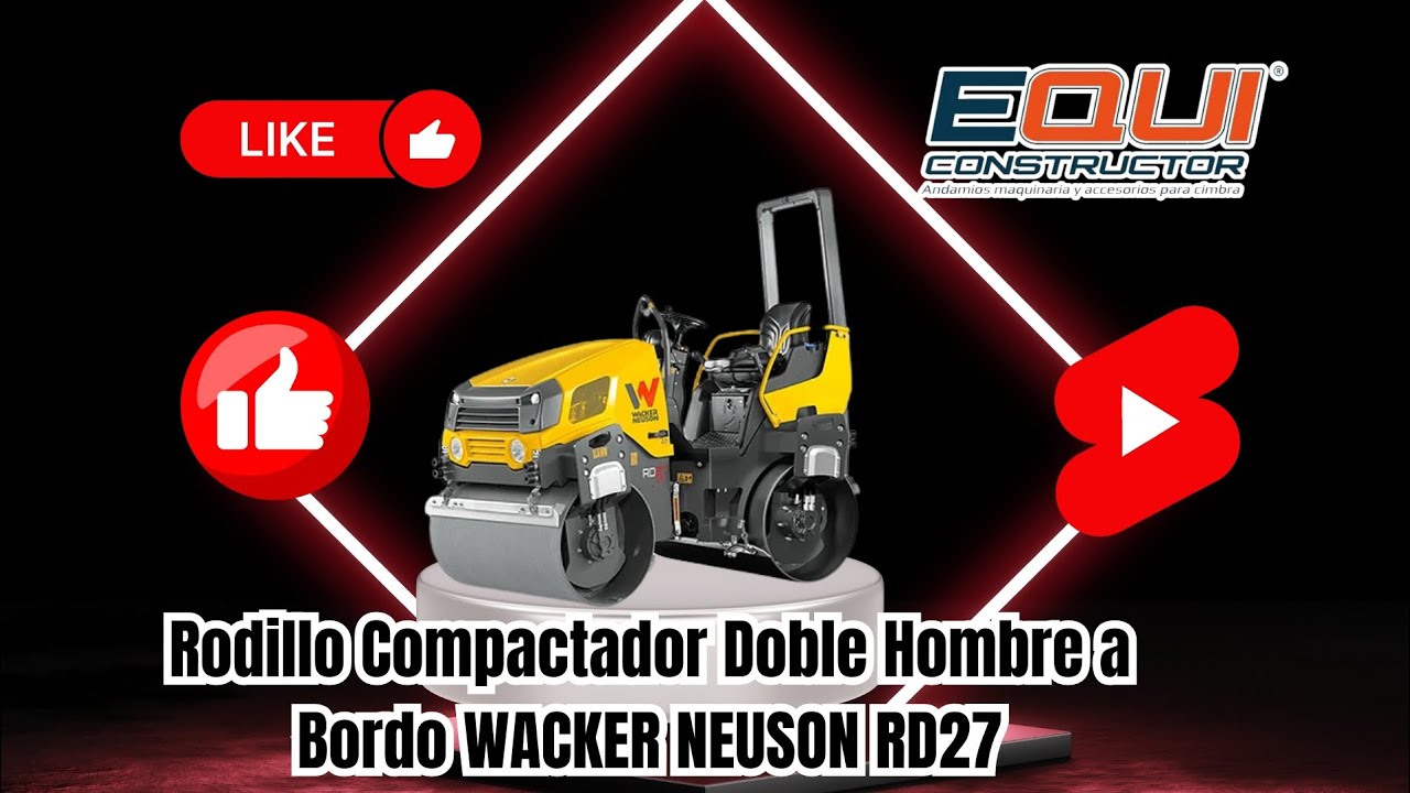 Rodillo Compactador Doblo Hombre a Bordo WACKER NEUSON RD27