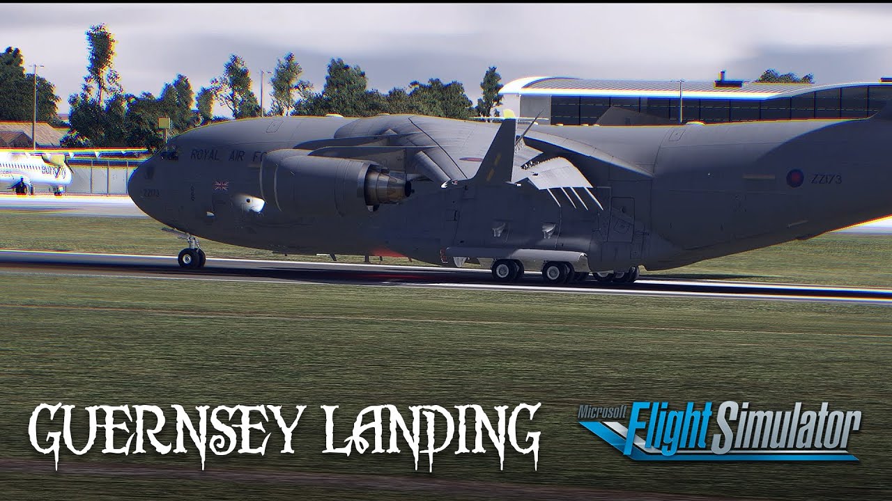 C-17 Landing At Guernsey