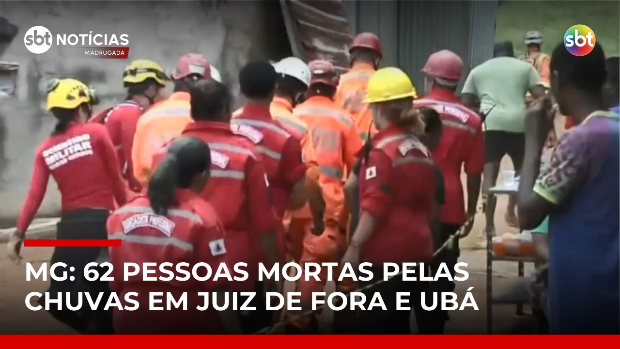 Chuvas deixam 62 mortos e bombeiros seguem buscas por desaparecidos em MG | #SBTNotícias