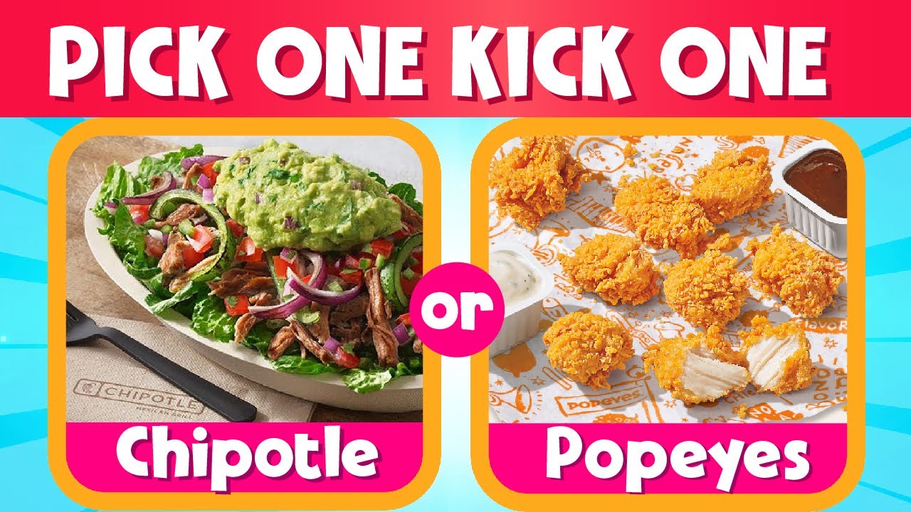 Pick One Kick One Junk Food Edition | Food Chain Edition | Pick One Kick One Fast Food Edition.
