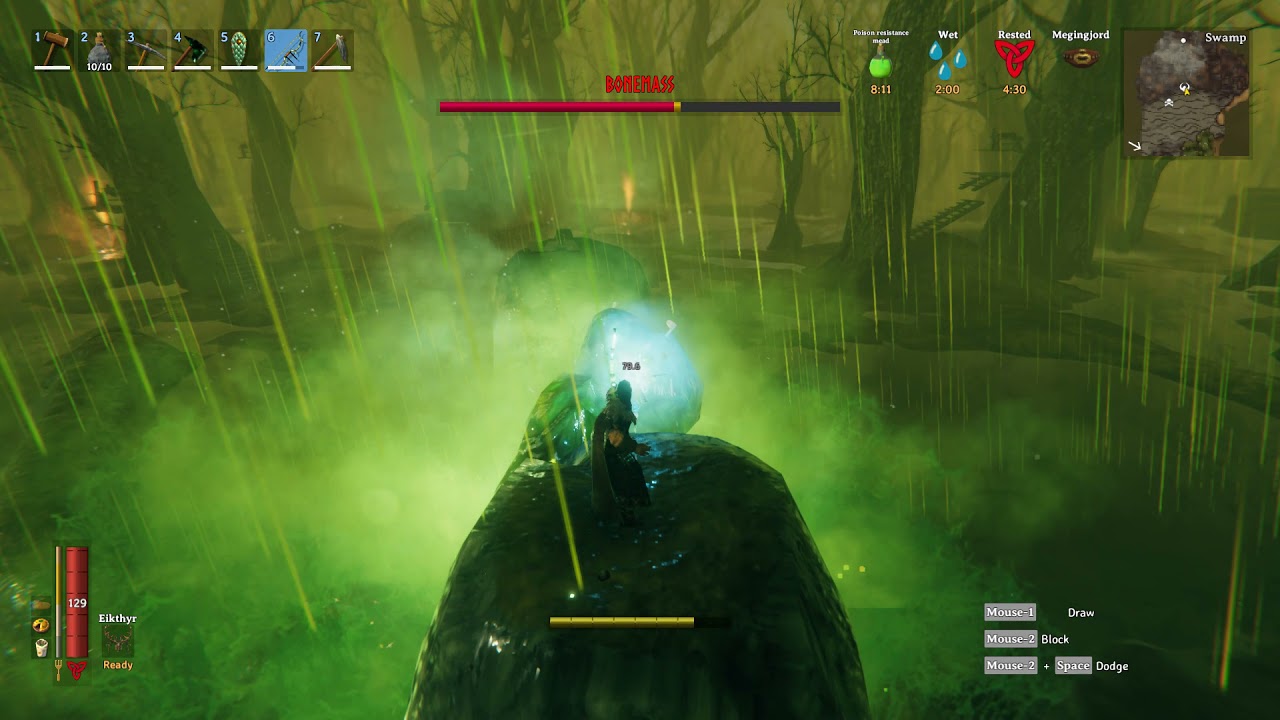 Valheim - How to EASILY defeat Bonemass and take almost NO damage