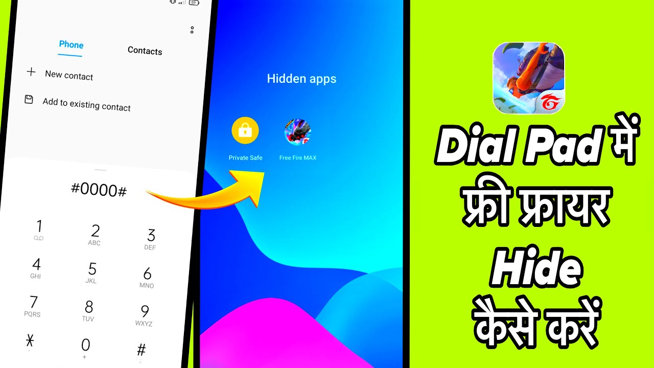 How To Hide Free Fire In Dialler || Free Fire Max Game Hide Kaise Kare ||