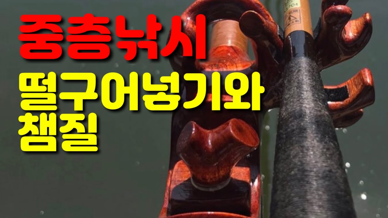 [중층낚시] 떨구어넣기와 챔질