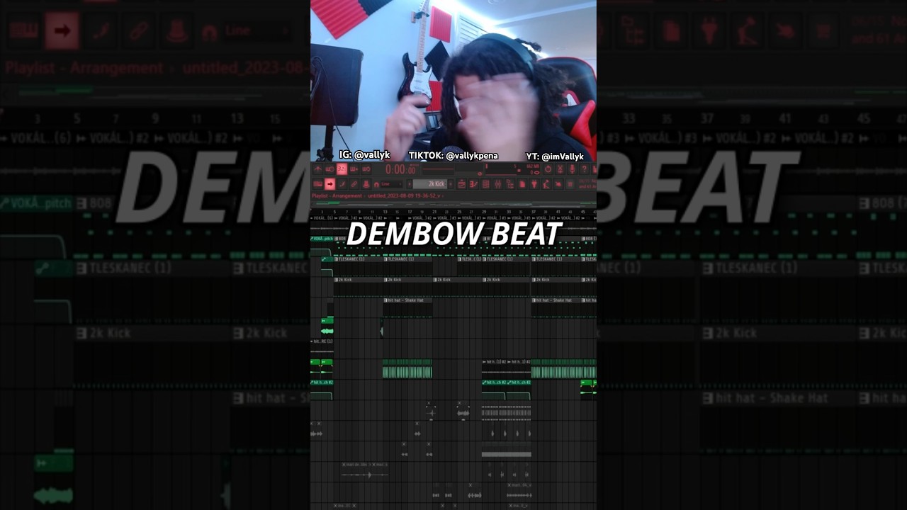 how I made a DEMBOW beat in 60 seconds! #shorts #youtubeshorts #youtube #producer #producing #dembow
