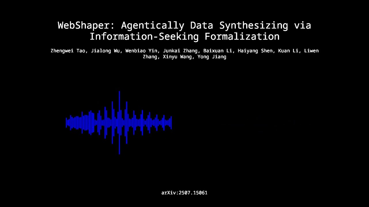 2507.15061 - WebShaper: Agentically Data Synthesizing via Information Seeking Formalization